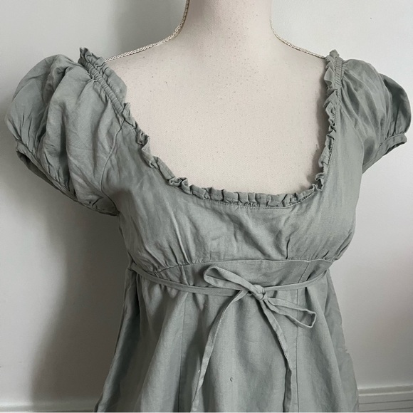 Free People • Soakin Up The Sun Light Slate Blue Mini Dress - Picture 3 of 7